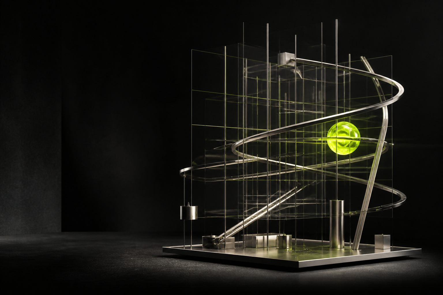 Abstract KreaLab creative control room sculpture